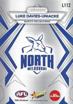 2024 Select AFL Footy Stars - Luminous #L112 Luke Davies-Uniacke Back